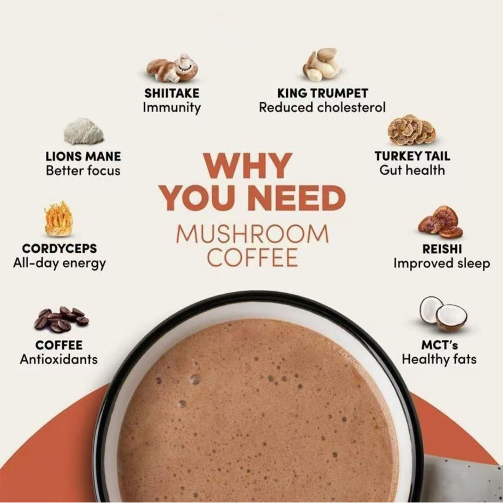 Café instantané de champignons biologiques