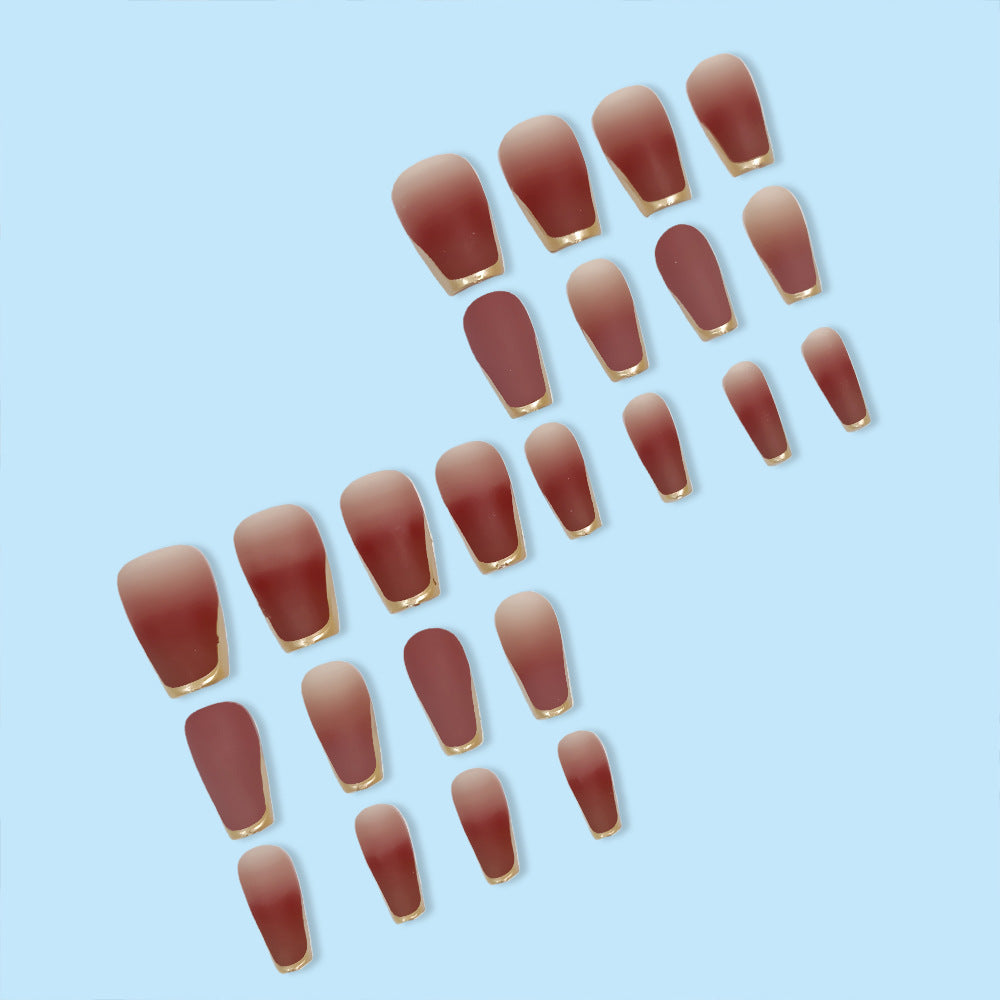 24 pièces de Sticker à ongles acrylique en forme de cercueil 3D doré