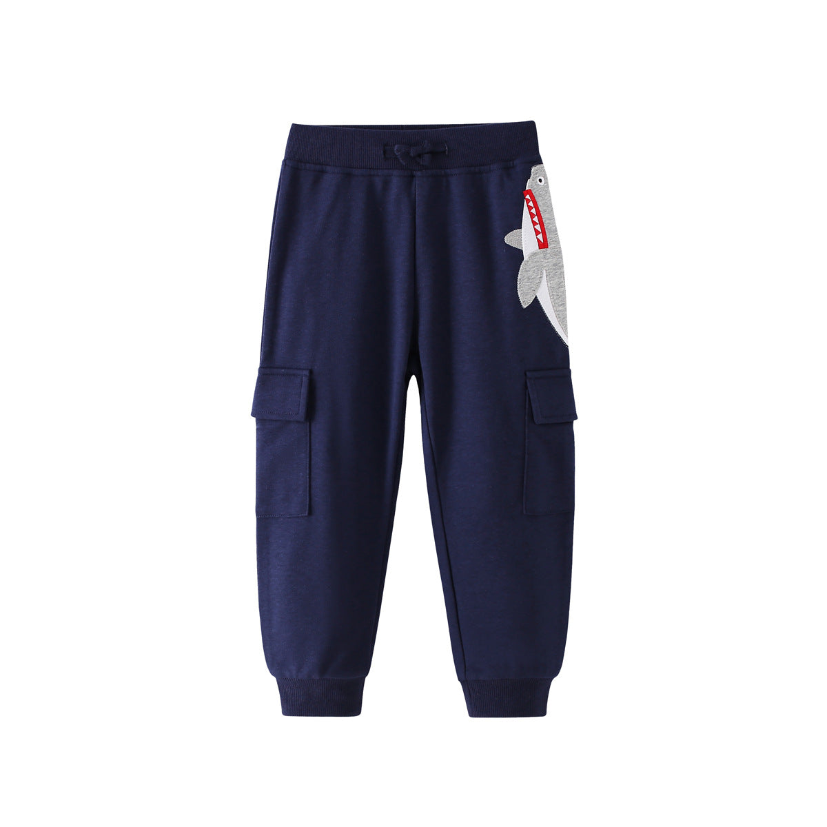 Garçons mélange de coton charrue Brodé pantalons de sport - Casual Loose Fit Joggers pour Ki