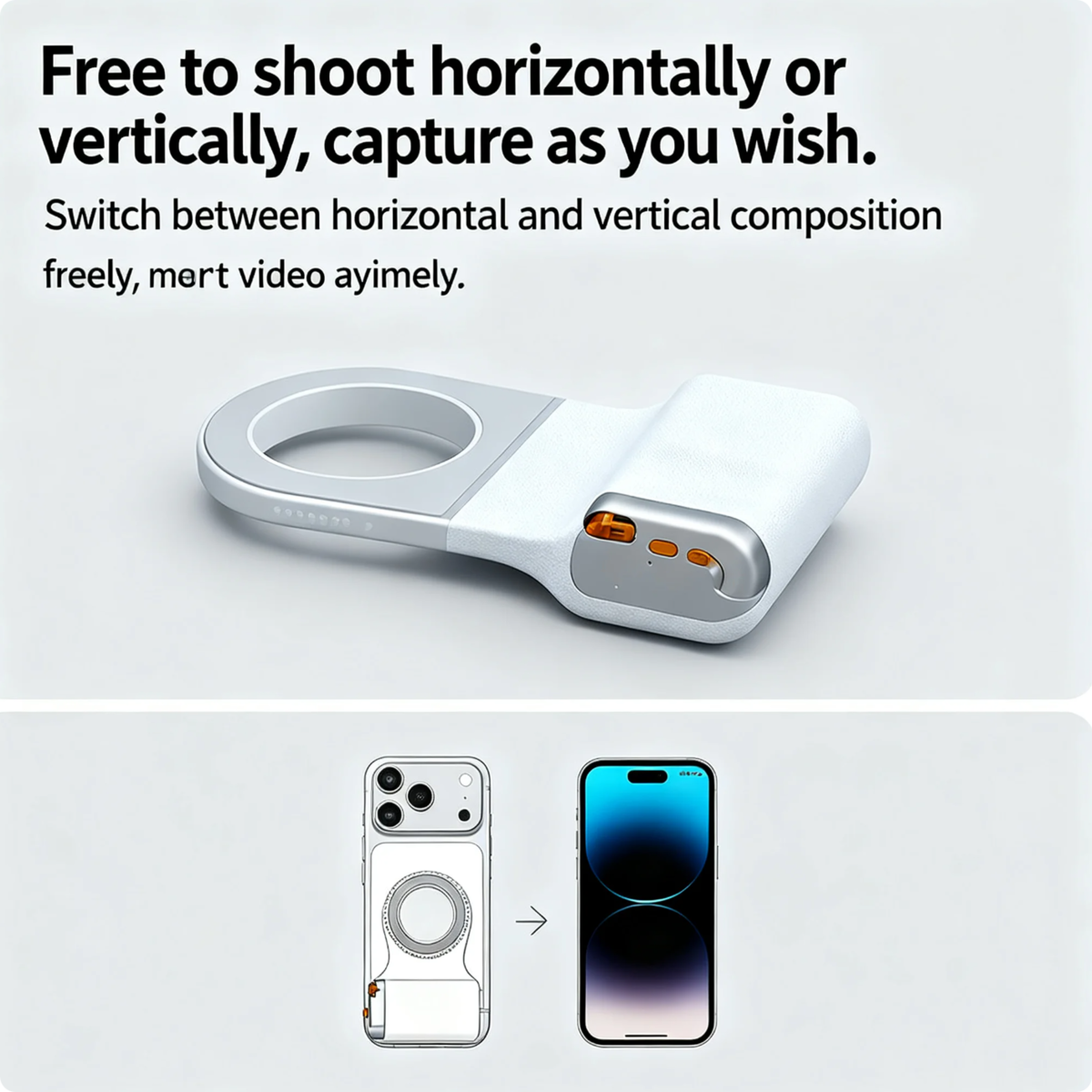 Magnetic Camera Grip Stabilizer with Wireless Remote