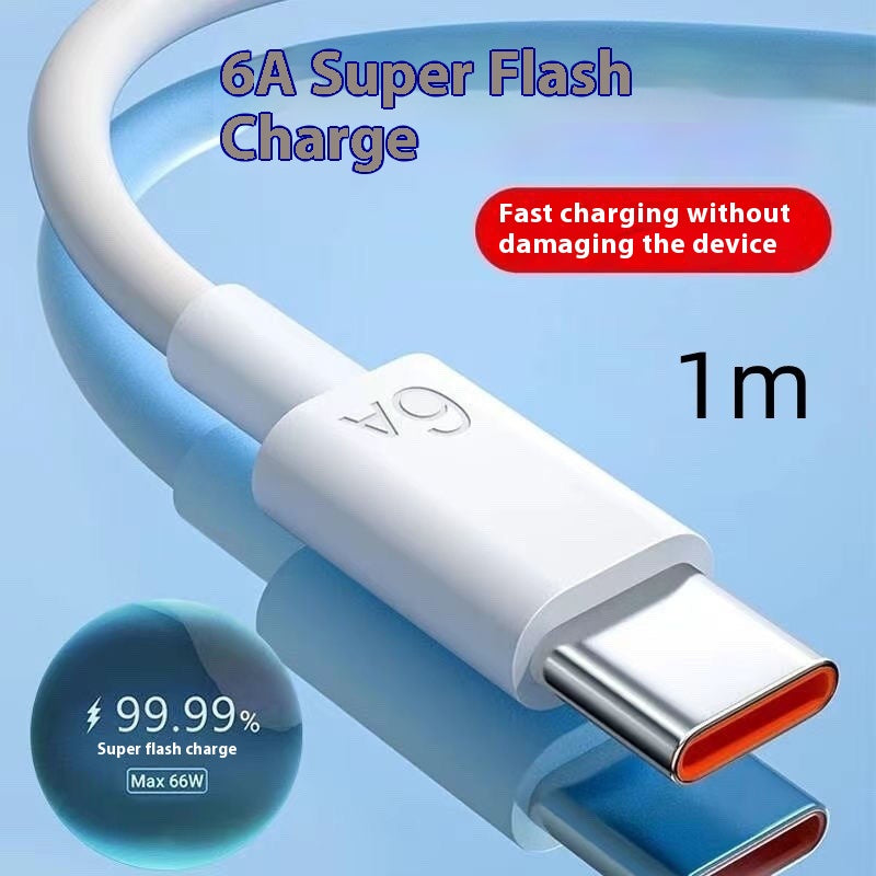 Câble de données à charge rapide 6A de type C