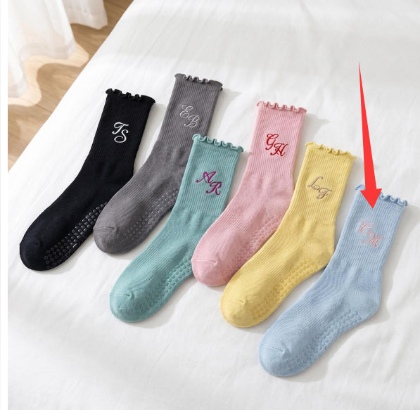 Chaussettes de yoga brodées pour enfants