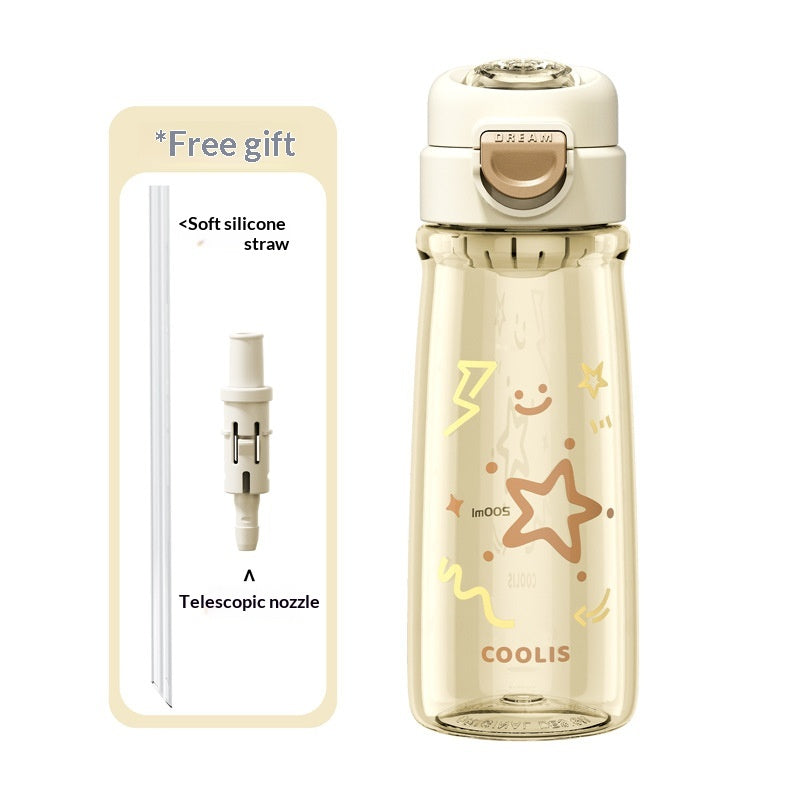 Bouteille d'eau de sport personnalisée Graffiti Outdoor Portable Straw Cup