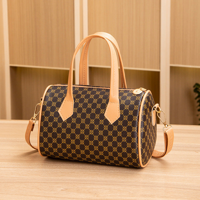 Sac à main imprimé retro couleur-bloc pour femmes
