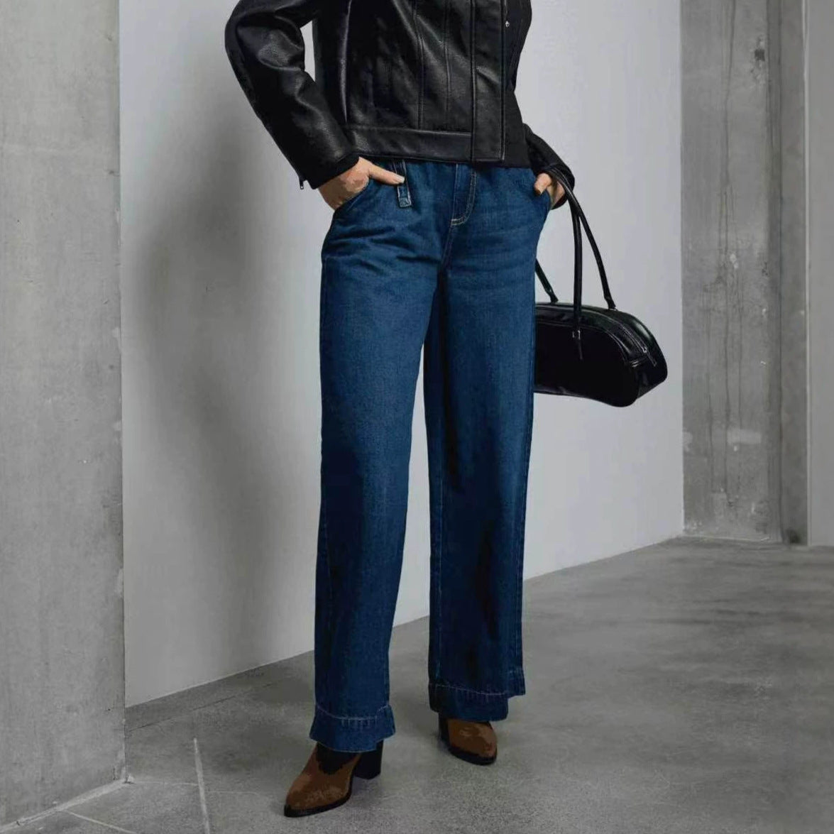 Jeans retro bleu lavés
