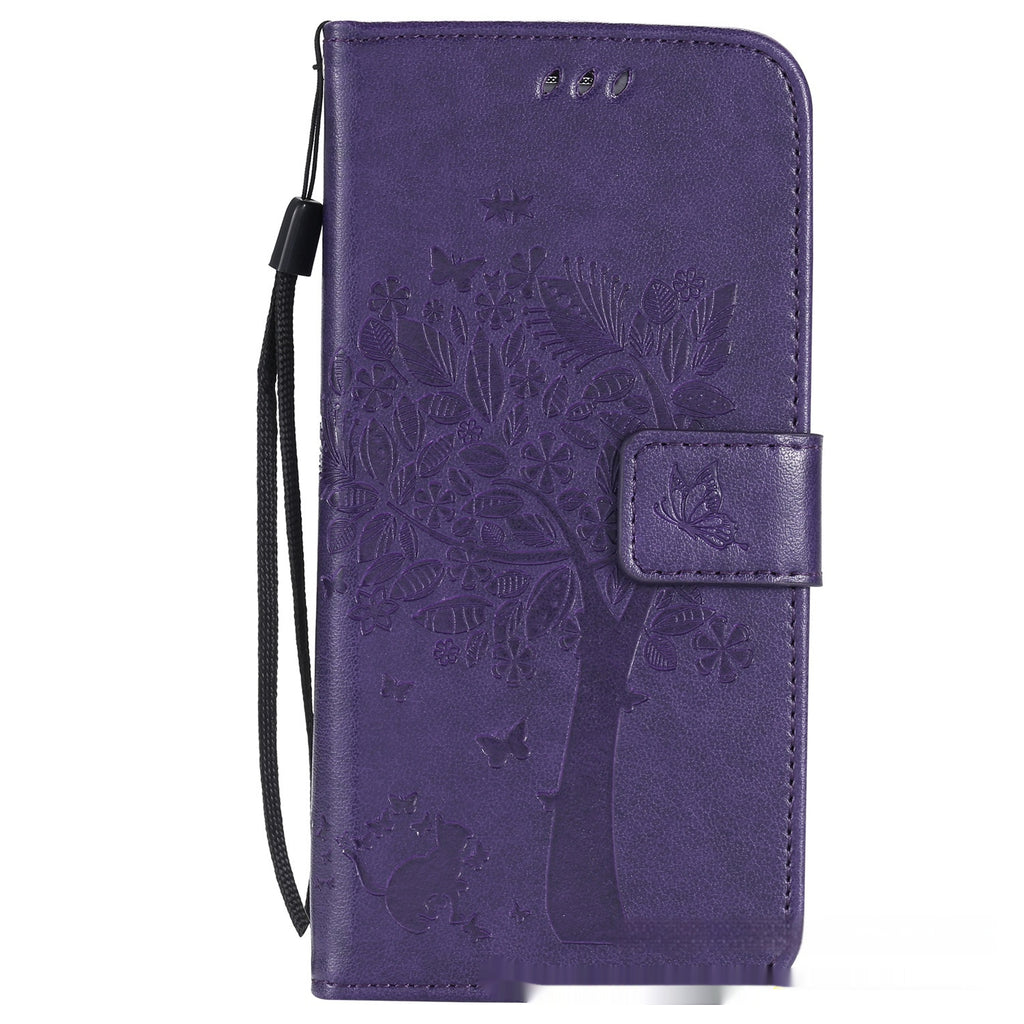 S23 Boite de téléphone mobile pour chat et arbre