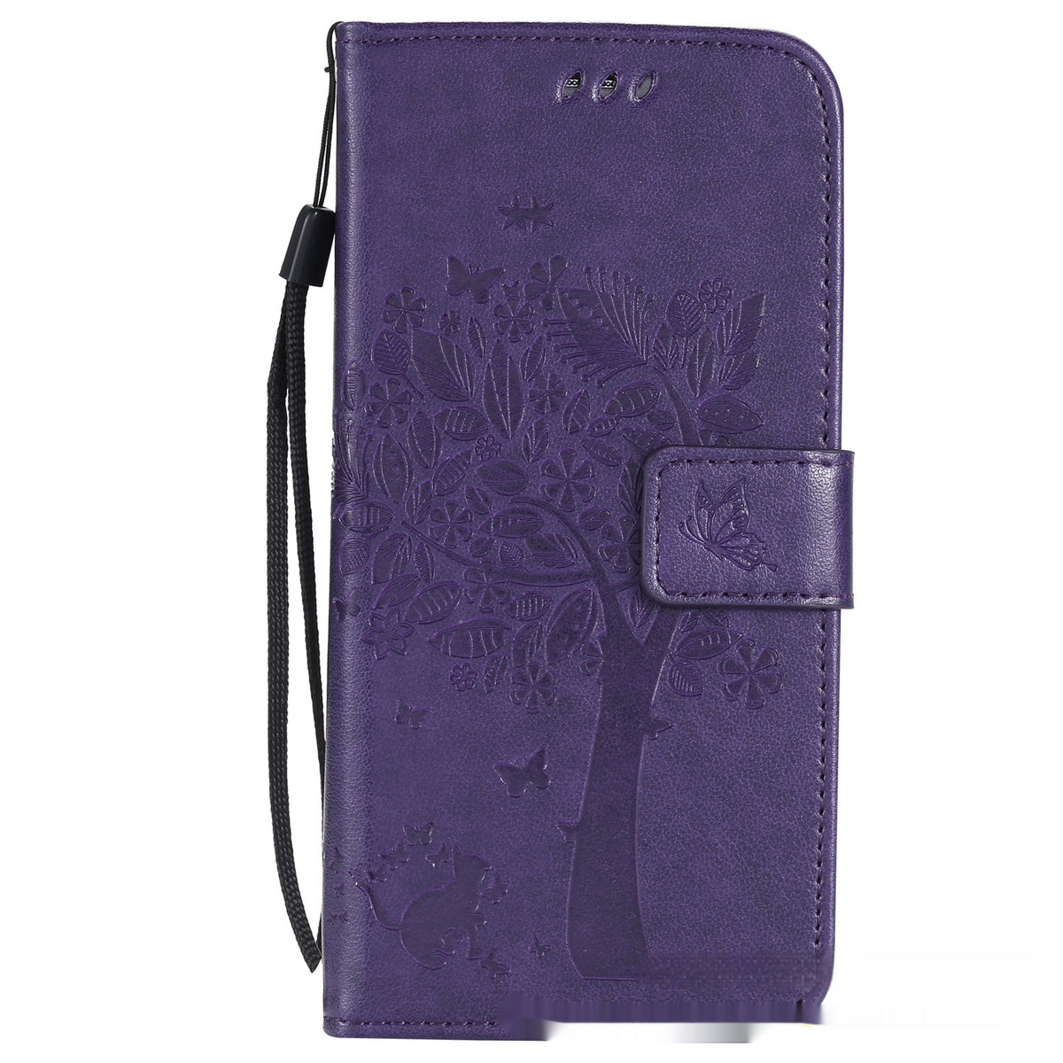 S23 Boite de téléphone mobile pour chat et arbre