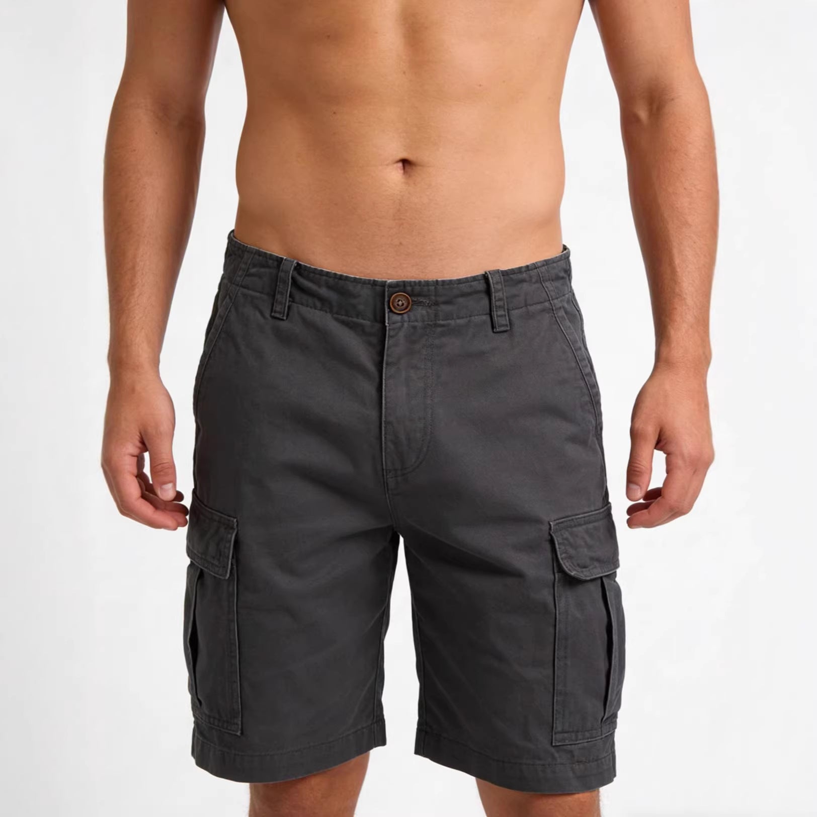 Short casual en couleur solide pour hommes