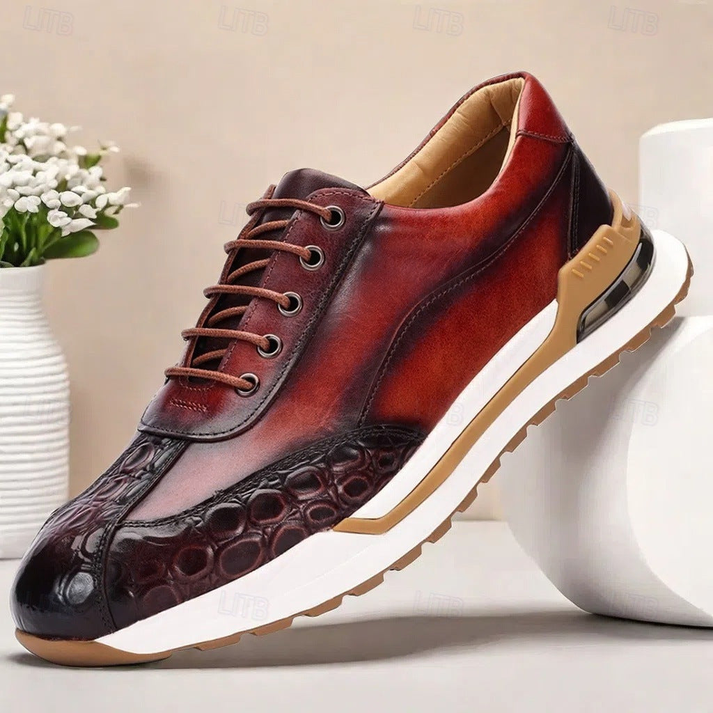 Chaussures en cuir Cowhide First Layer Fashion pour hommes