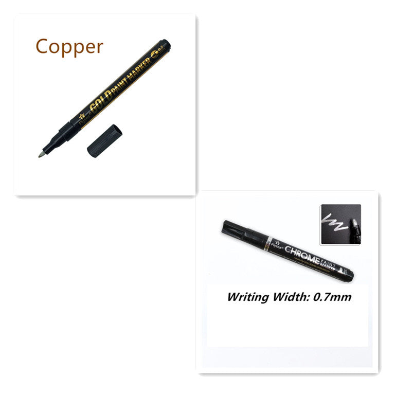 Pen miroir de peinture réfléchissant métal stylo chromé