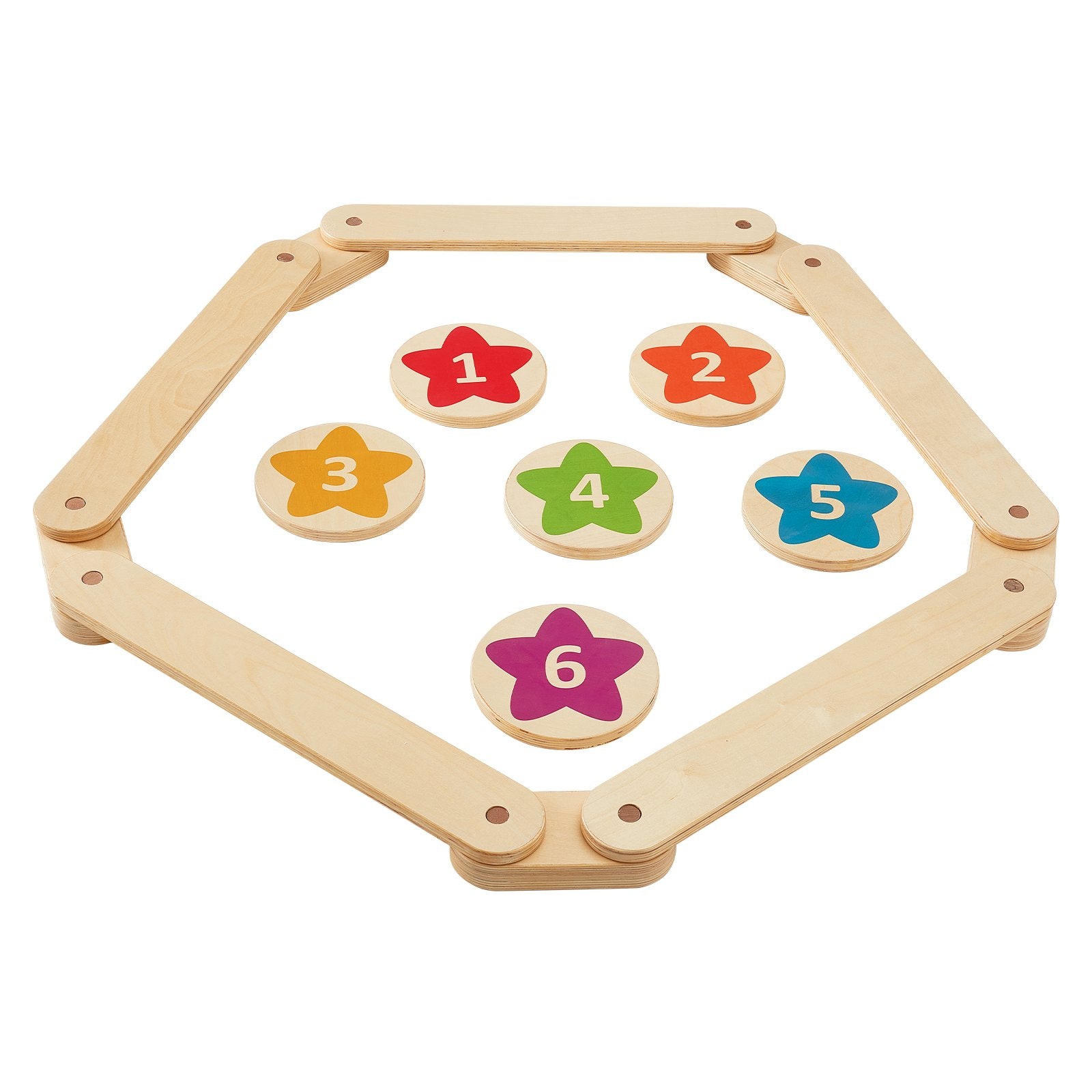 VEVOR Enfants Balance Beam Stepping Stones Gymnastique Enfants Balance Board 6 PCS