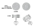 S925 Argent Sterling 190pcs D Couleur VVS1 Moissanite Double Boucles d'oreilles Halo Stud 10,8mm Vis