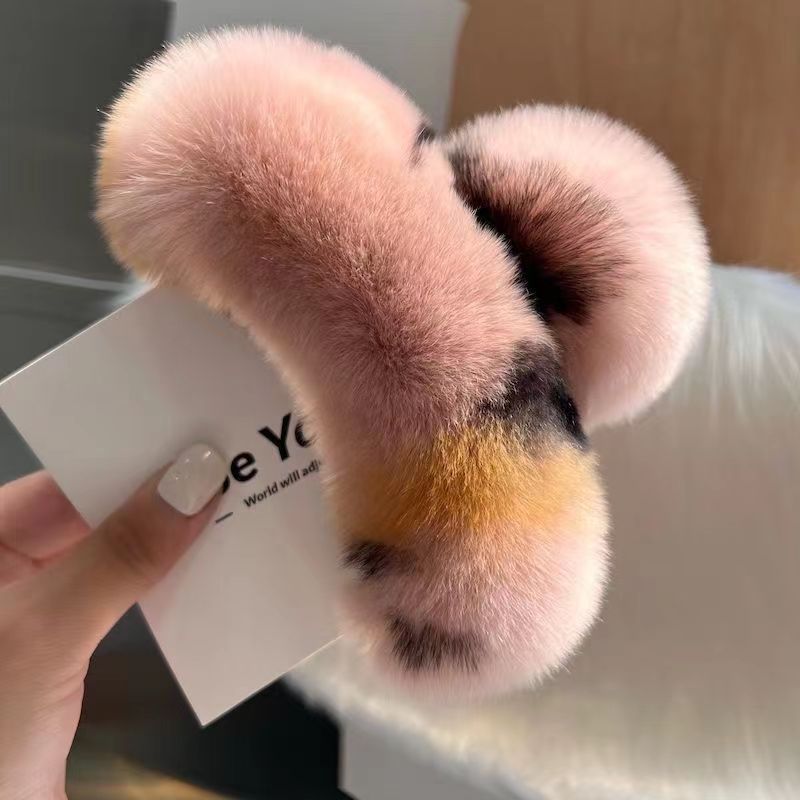 Véritable Rex lapin cheveux mignon en peluche coiffure griffe cheveux
