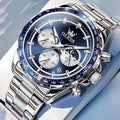 Multi-fonction sport Quartz hommes automatique montre bracelet en acier