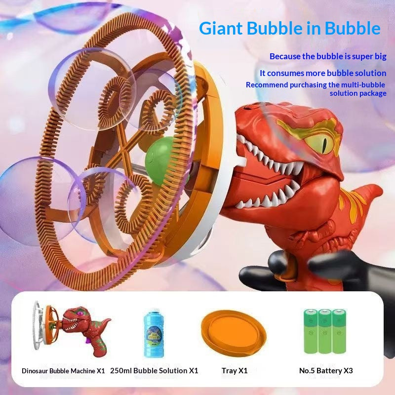 Dinosaure Bubble Gun pour les enfants - Machine à bulle électrique géante