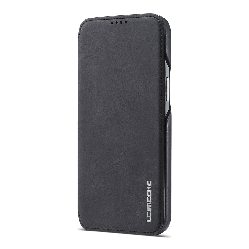 Minimalist Solid Color Flip style boîtier en cuir de téléphone