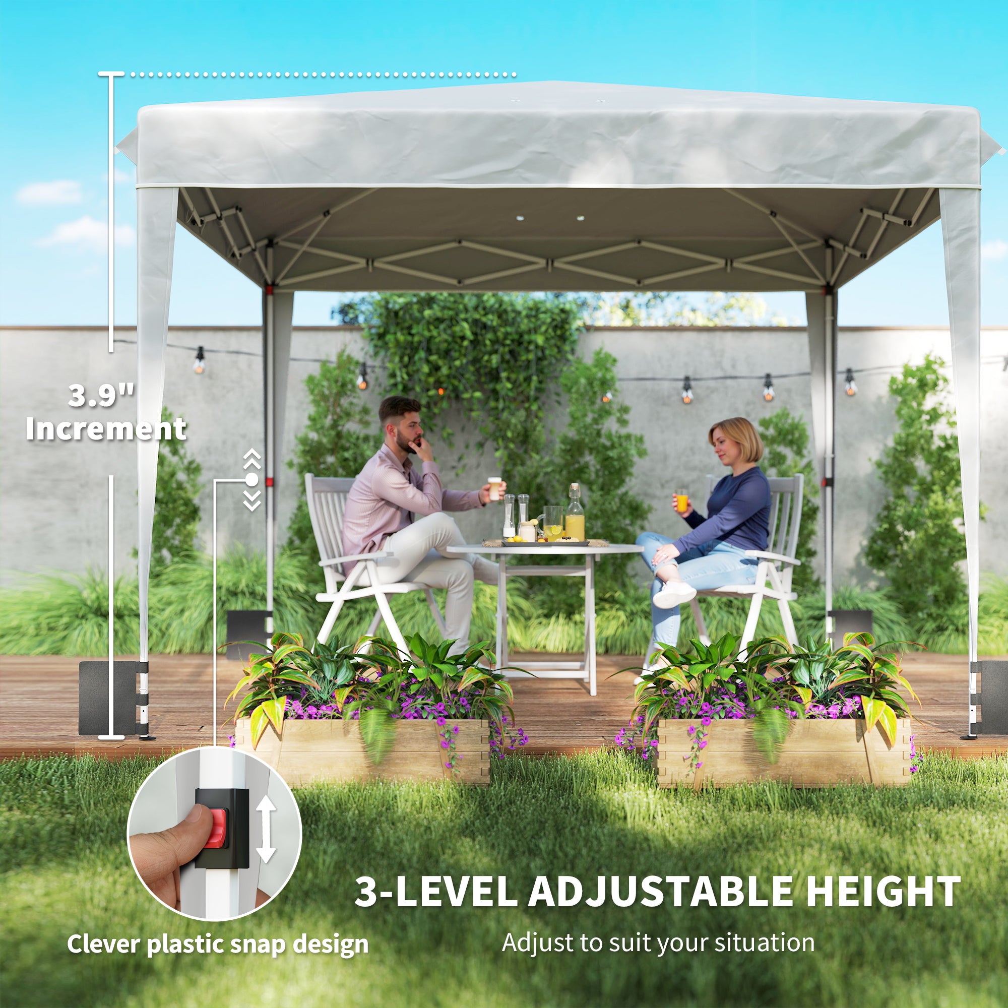 10 x 10 pieds Pop Up Canopy Tente avec parois latérales