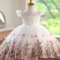 Style coréen Robe à papillon en trois dimensions Tulle pour filles