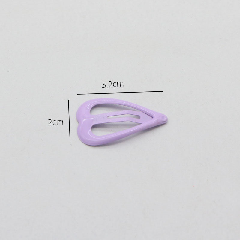 Huile Dripping Spray Peinture latérale Clip Bang Clip Love Accessoires de cheveux pour enfants