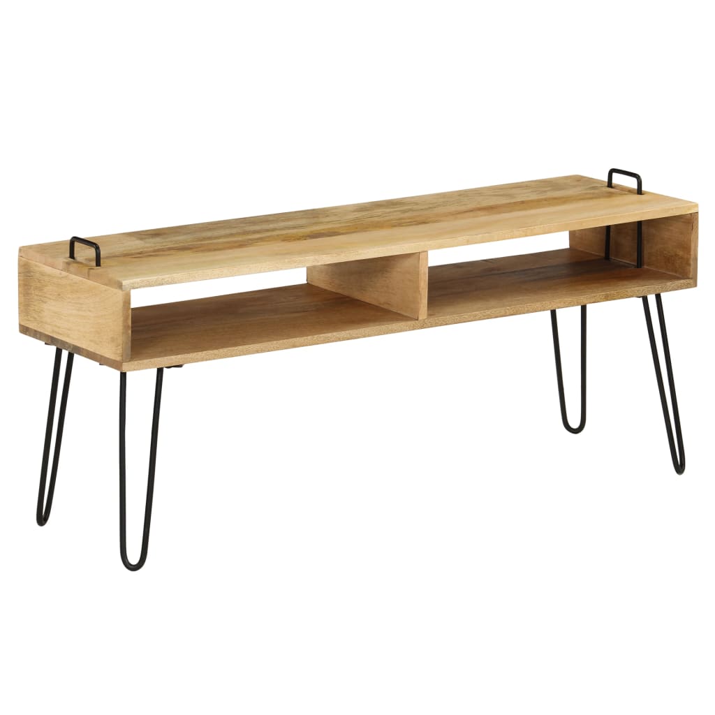 TV stand en bois massif de mangue 110x35x45 cm