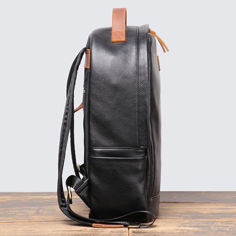 Sac à dos de voyage en cuir véritable pour hommes