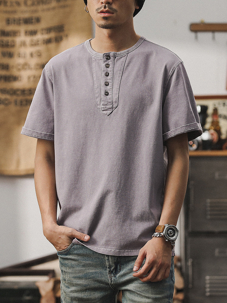 T-shirt retro à manches longues pour hommes