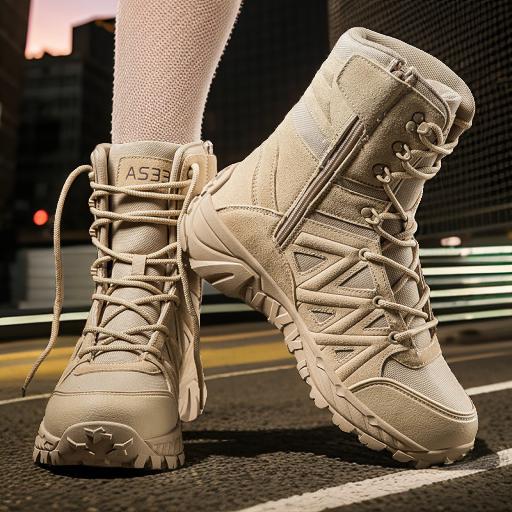 Bottes de randonnée en cuir respirant Chaussures d'escalade haut de gamme et bottes de travail robustes