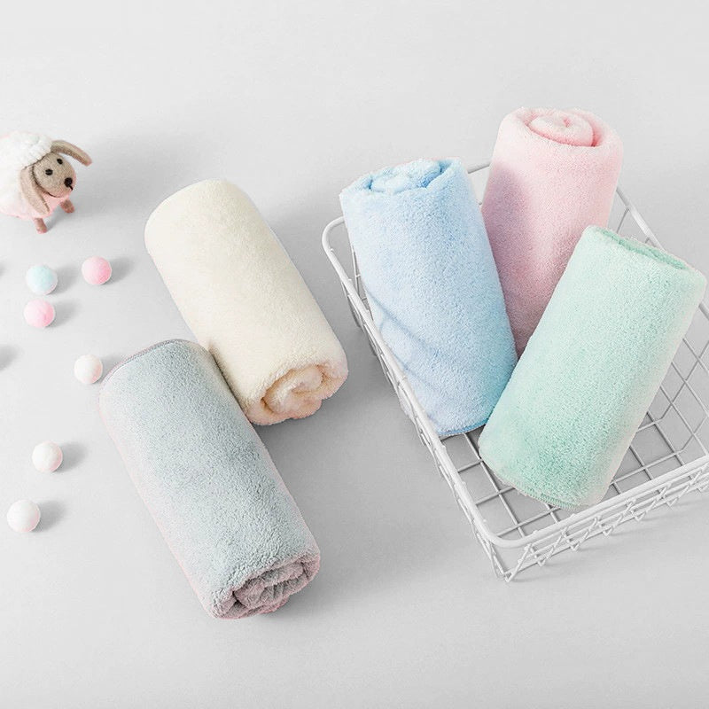 Coral Handle Thick Absorbent Soft Face Towel