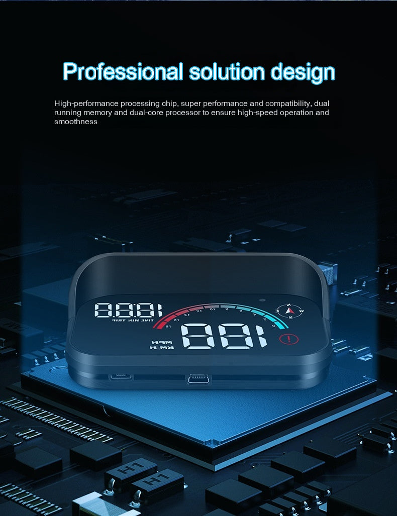 Affichage tête vers le haut Voiture GPS Vitesse universelle Compass HD Projecteur Version E-dog