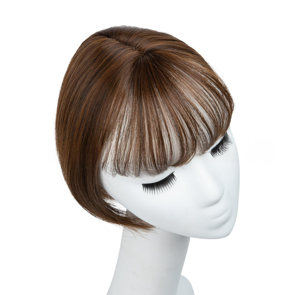 Women Wig Hairstyle with Air Bangs Hair Extension Piece