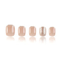 Poudre de velours pur carré 24-pièces avec gouttière et shimmer design Nail Art Set