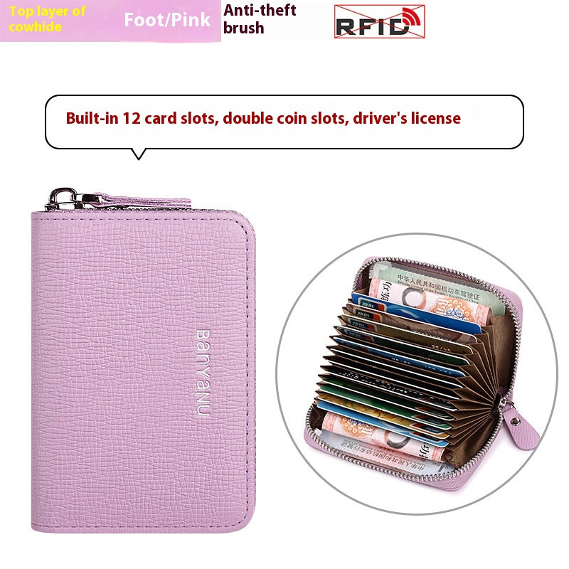 Porte-cartes Guangzhou Banyanu en cuir femme