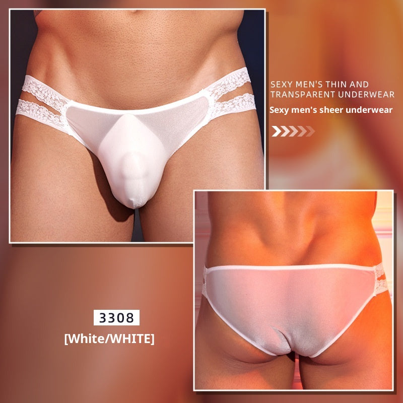 Sexy Dentelle Silky mince transparente Sexy Lingerie pour hommes
