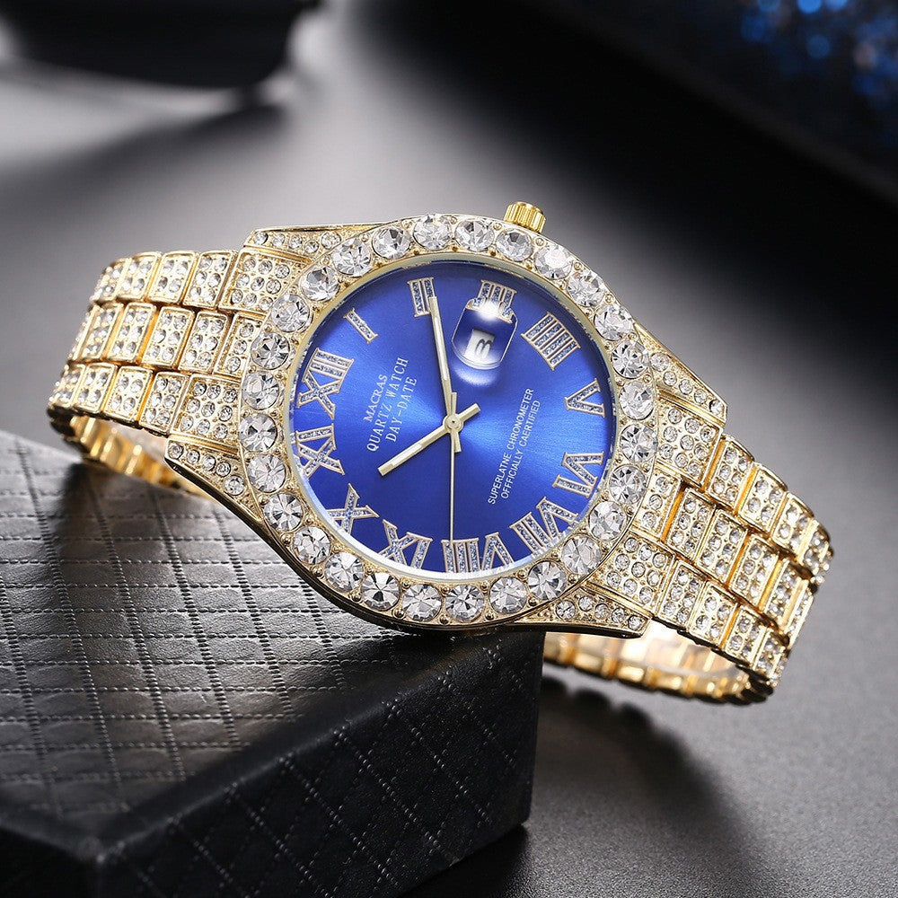 Montre Quartz à cadran numérique romain