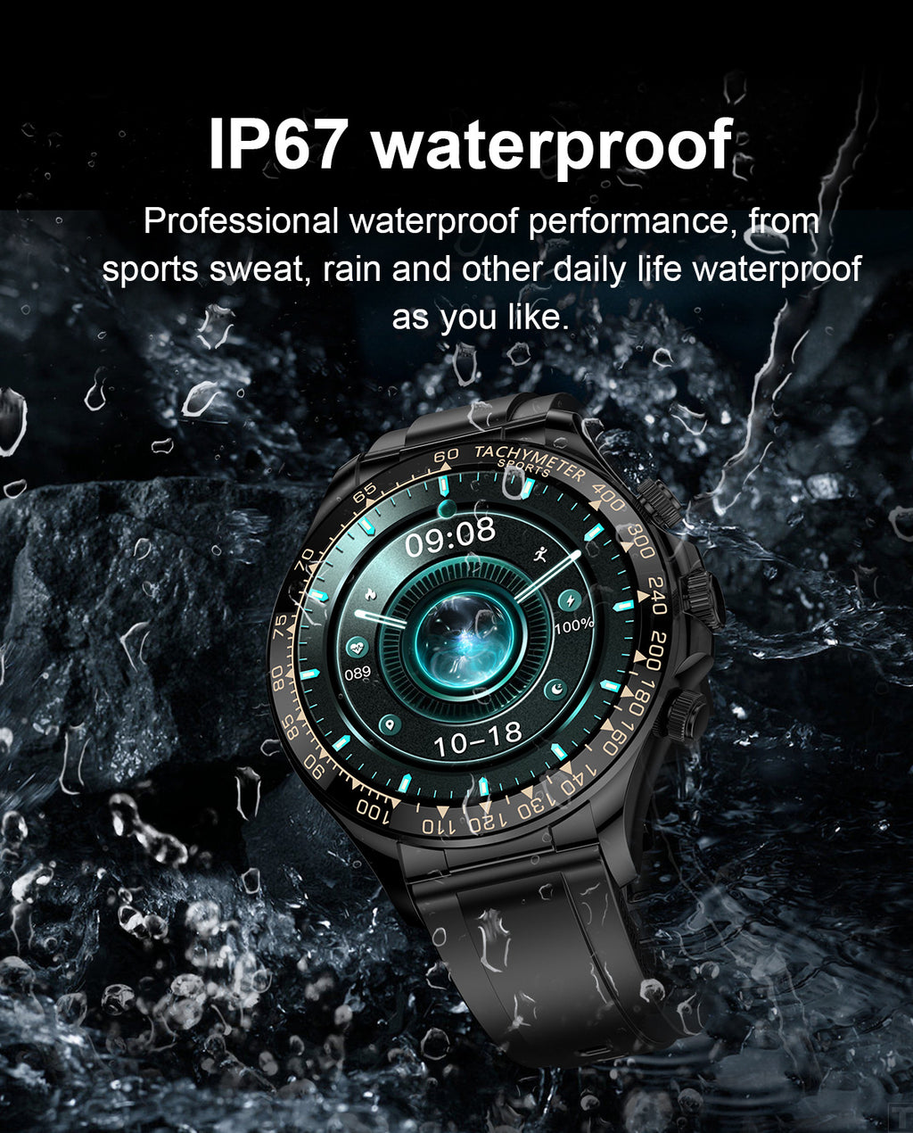Écran rond Smart Watch EX108 Bluetooth Appel