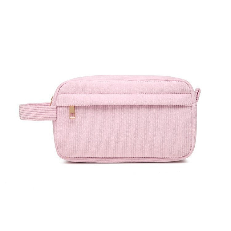 Sac de maquillage à grande capacité Corduroy