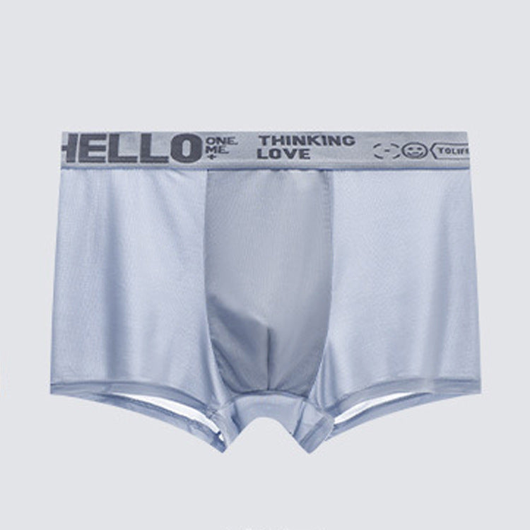 Popular HELLO Ice Silk Sous-vêtements pour hommes Youth Boxer