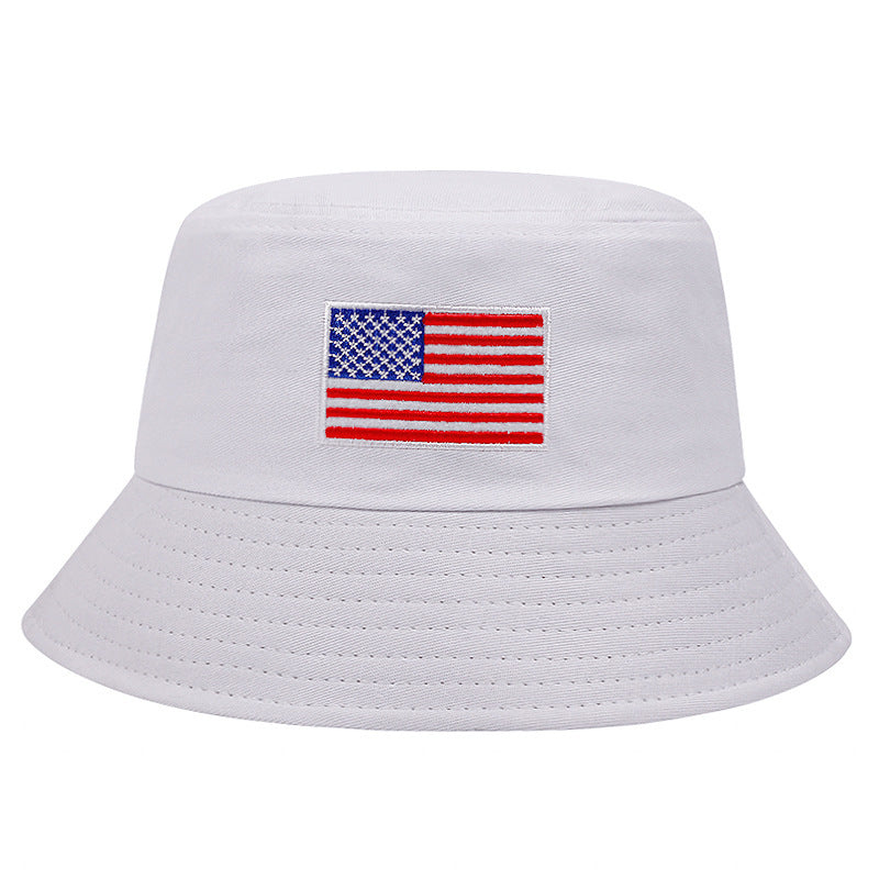 Stars and Stripes Brodé Fisherman Chapeau de seau résistant au soleil