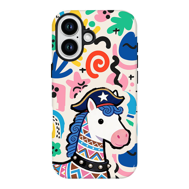 Caricature créative Étui de téléphone en silicone