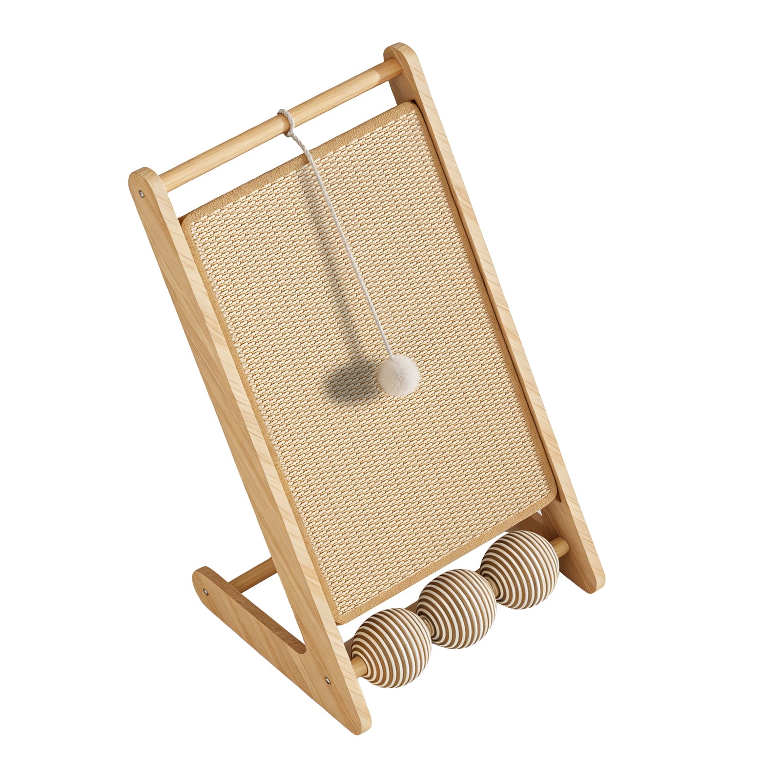 Un seul auto-pickup---L Rattan Cat poste de scratching avec joint de balle