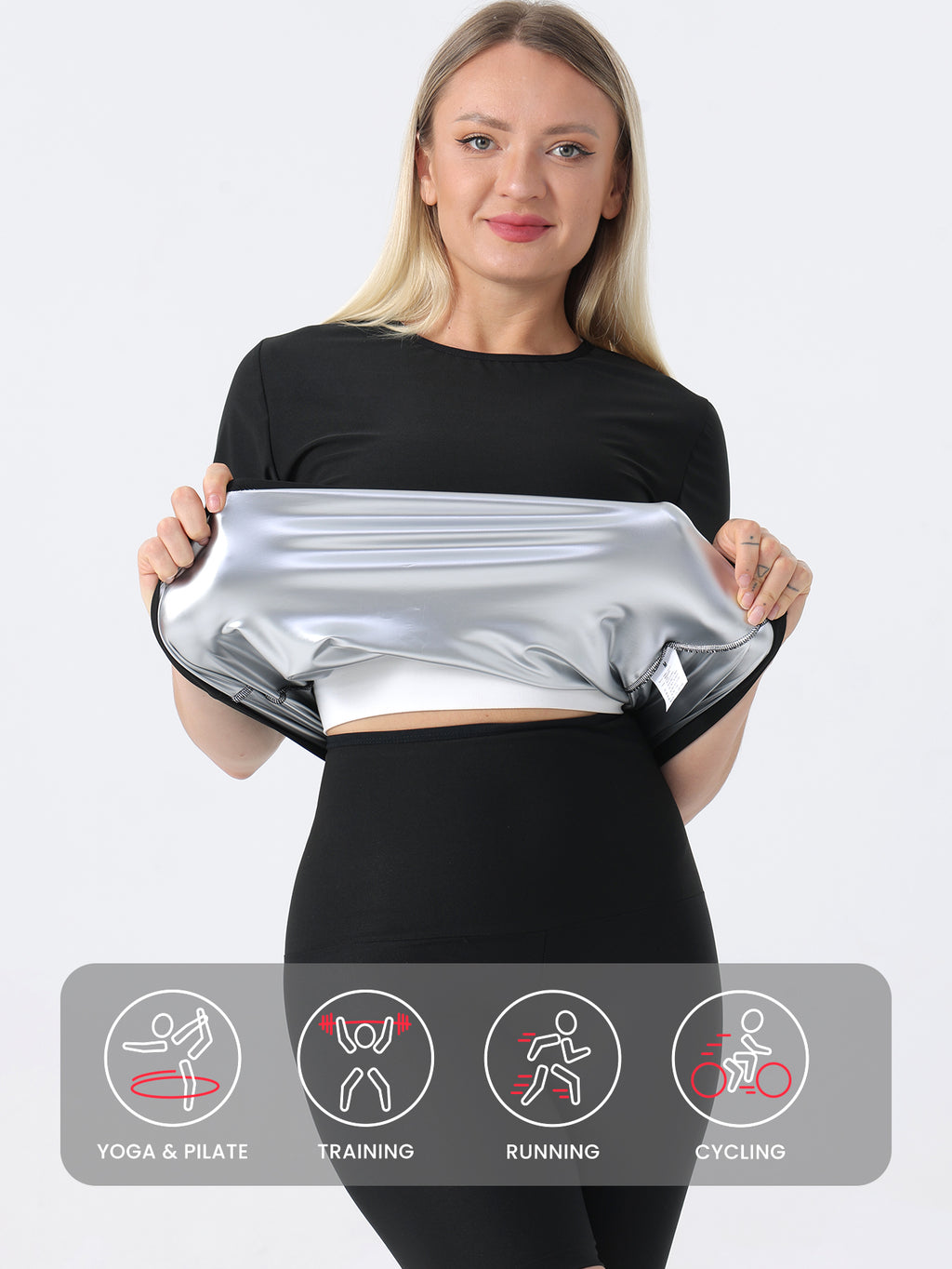 Chemise Sauna à chaleur pour femmes - Sweat Vest Compression Shapewear - Haut du costume Sauna - Sw
