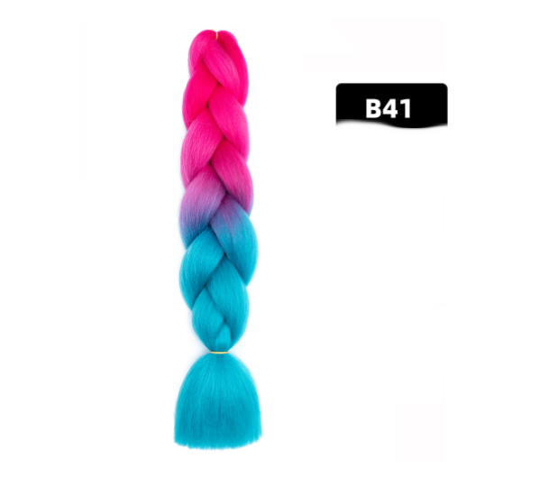 Couleur Big Braid African Chemical Fibre Gradient en soie haute température
