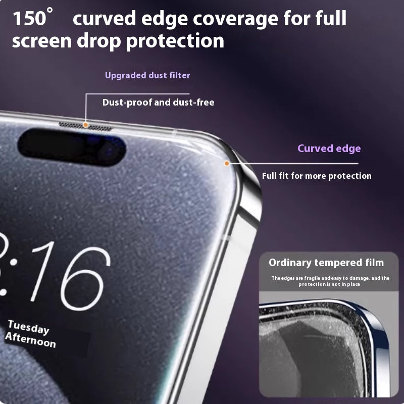 Dust-free mobile phone screen protector