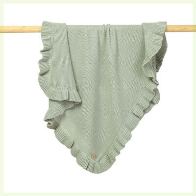 Couvertures de bébé tricotées Newborn Swaddle Wrap Ruffle