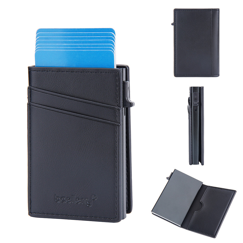 Support de carte de boîte en aluminium Push latéral simple Hommes