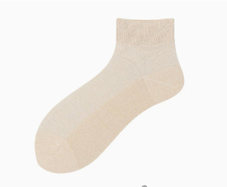 Hommes Court Printemps Été Mesh Respirant Sans couture Coton pur Hommes Chaussettes