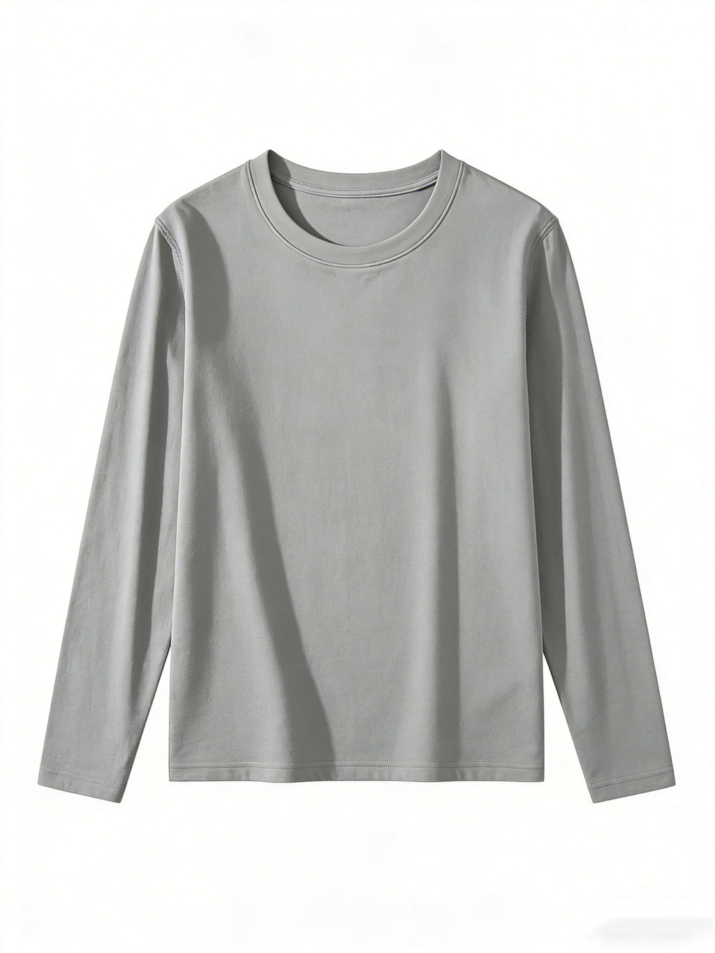 T-shirt en coton pur à manches longues N's Solid Color