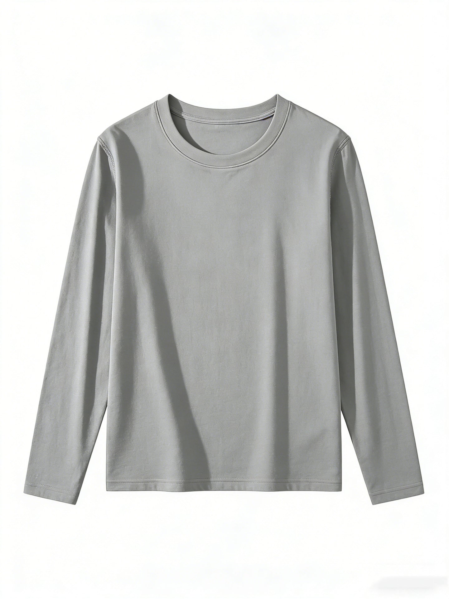 T-shirt en coton pur à manches longues N's Solid Color