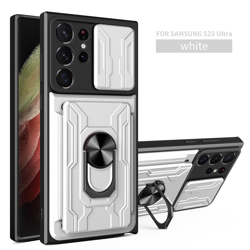 Téléphone portable Shell Armor Fenêtre coulissante Housse de protection anti-dérapante