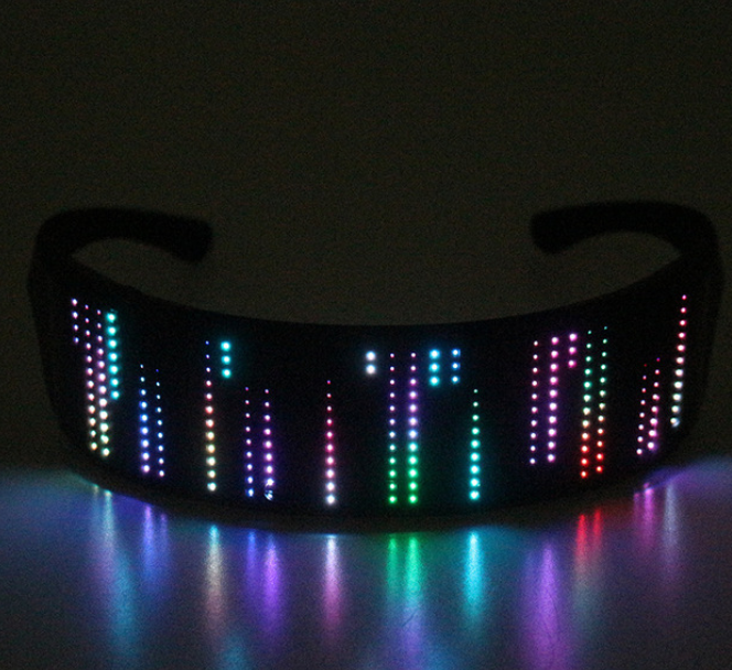 Lunettes d'affichage LED pour dj partie de musique